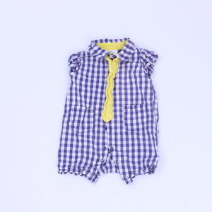 Little Maven Boys White | Purple | Yellow Romper size: 6 Months
